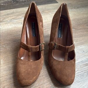 Ralph Lauren Women's Brown Suede Heels